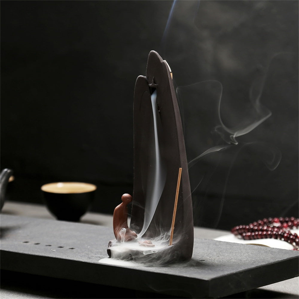 Mountain & Lake Backflow Incense Ceramic Burner