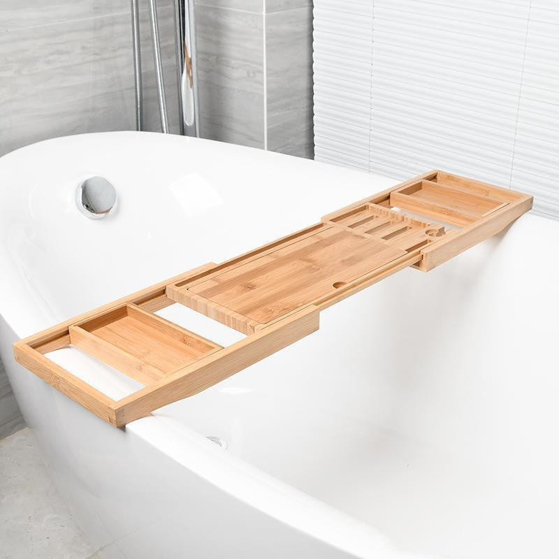 Extendable Wooden Bathtub Table — Luxe Bath Accessory