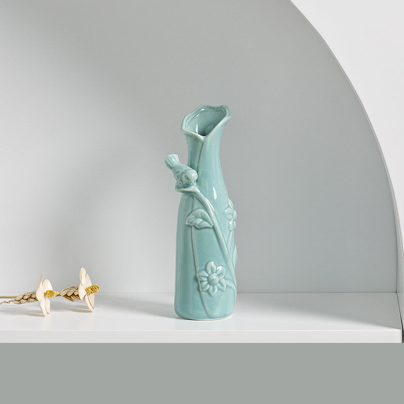 Bird and Flowers Series | Glazed Porcelain Vase (6 Designs)