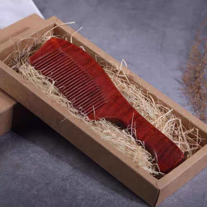 Classic Red Sandalwood Wooden Comb
