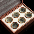 Colour Glazed Ceramic Tea Cup Gift Set