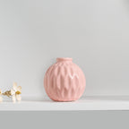 Pastel Lotus Series | Round Glazed Porcelain Vase (5 Colours)
