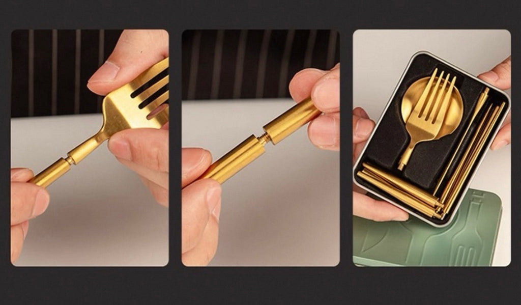 Portable Cutlery Set | Travel | (3-pc or 4pc)