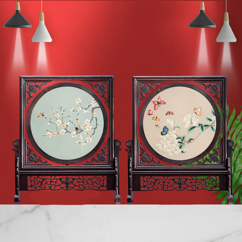 2-Sided Oriental Embroidery Art Display | 14 Unique Design Combinations
