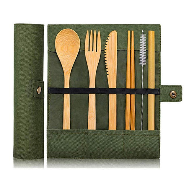 Reusable Bamboo Utensils Travel Set