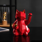 Geometric Lucky Cat Display Ornament