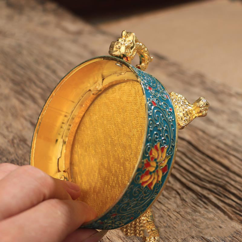 Tibetan Enamel Incense Coil Burner