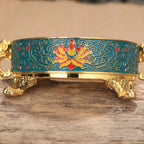 Tibetan Enamel Incense Coil Burner