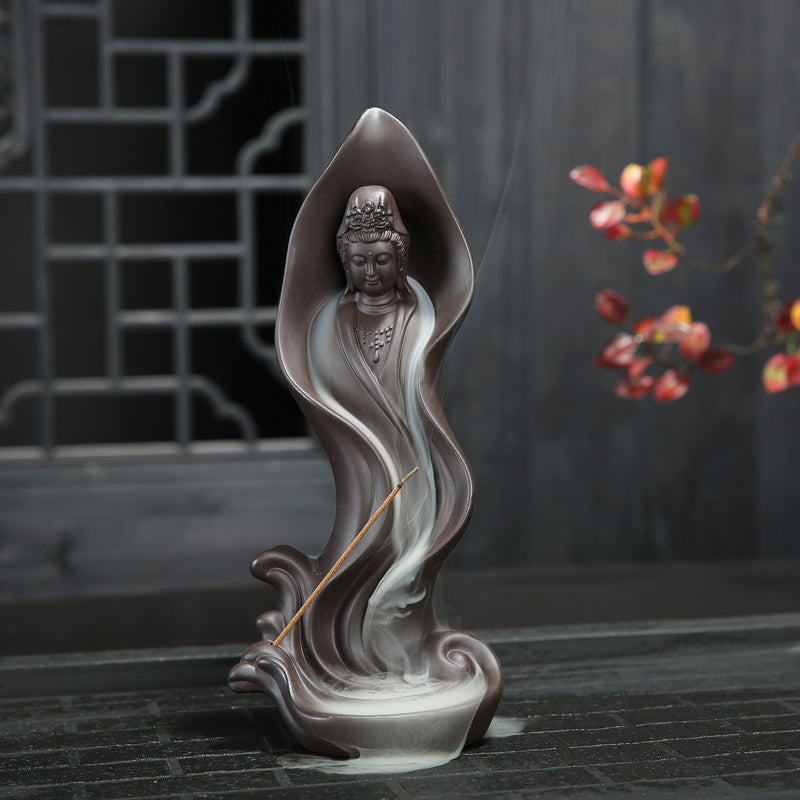 Goddess of Mercy Spiral Backflow Incense Diffuser
