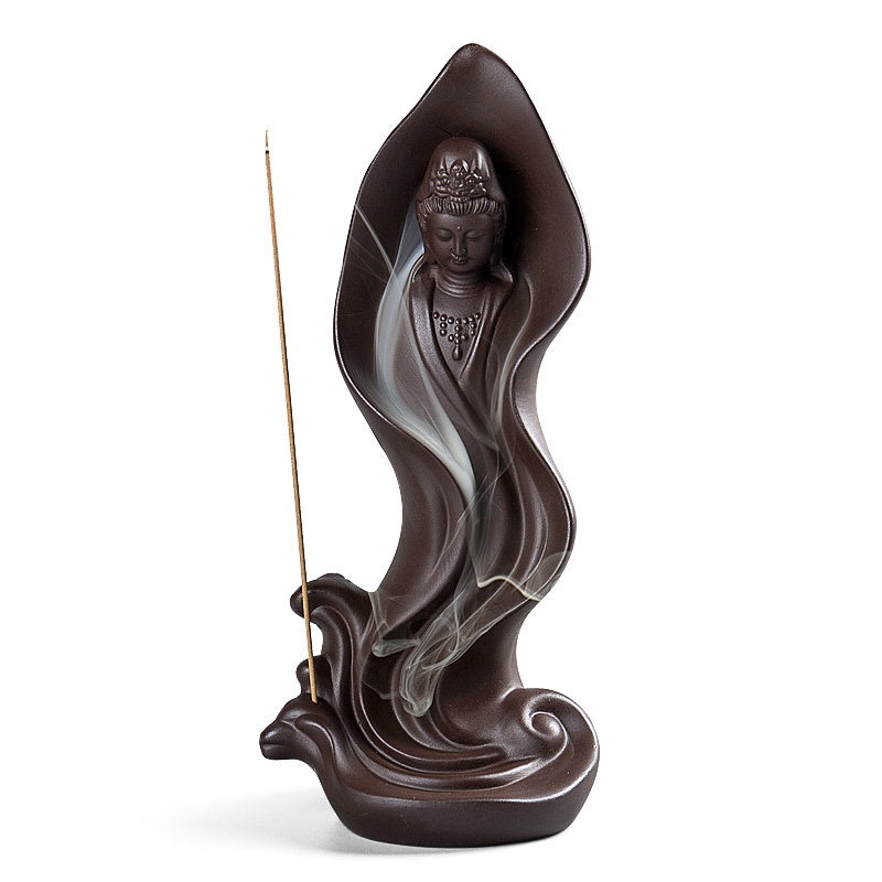 Goddess of Mercy Spiral Backflow Incense Diffuser