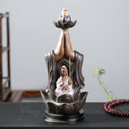 Buddha Overarching Palms Backflow Incense Diffuser