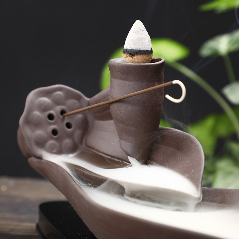 Lotus Leave Backflow Incense Diffuser