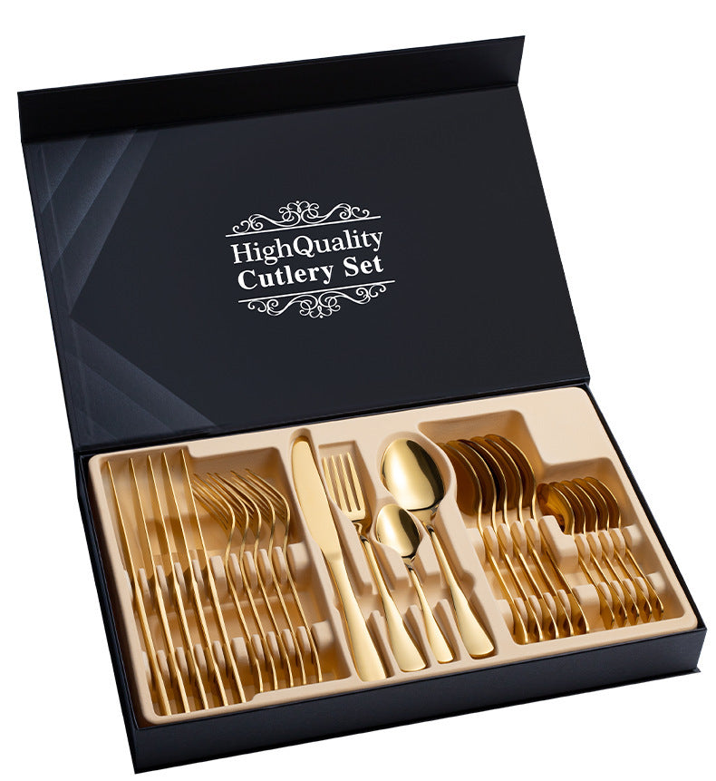 24-Piece Cutlery Gift Set | 5 Luxe Finishes