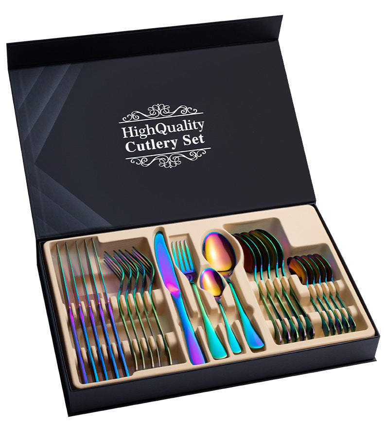 24-Piece Cutlery Gift Set | 5 Luxe Finishes