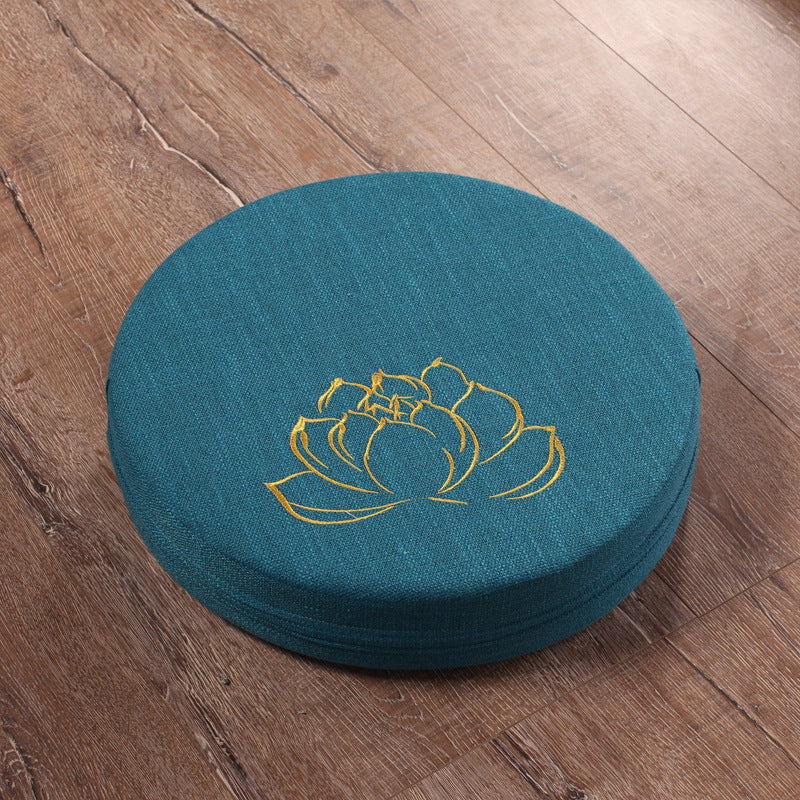 Embroidered Lotus Meditation Futon | 7 Colours