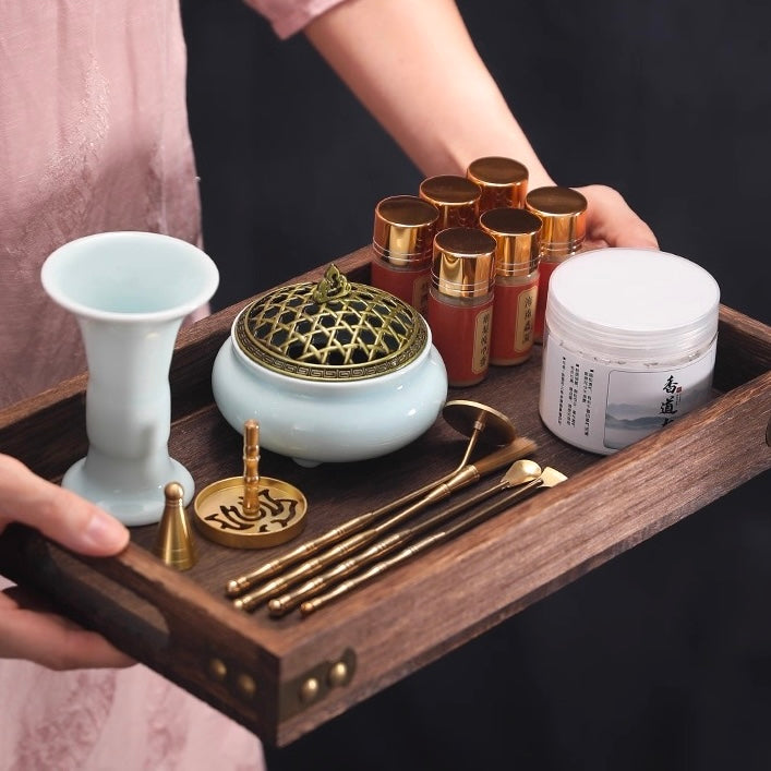 Celadon Brass Incense 15-Piece Kit