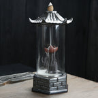Lotus Story & Buddha Palms Backflow Incense Windproof Burner
