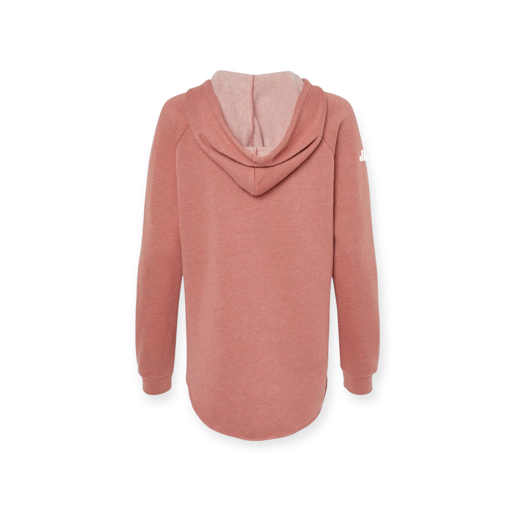 ASUREI Ladies Lightweight Wash Hooded Sweatshirt