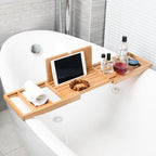 Extendable Wooden Bathtub Table — Luxe Bath Accessory