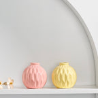 Pastel Lotus Series | Round Glazed Porcelain Vase (5 Colours)