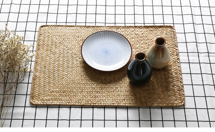 Hand-Woven Straw Tea Mat | 2 Colours