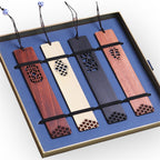 Oriental Wooden Bookmark 4-Piece Gift Set