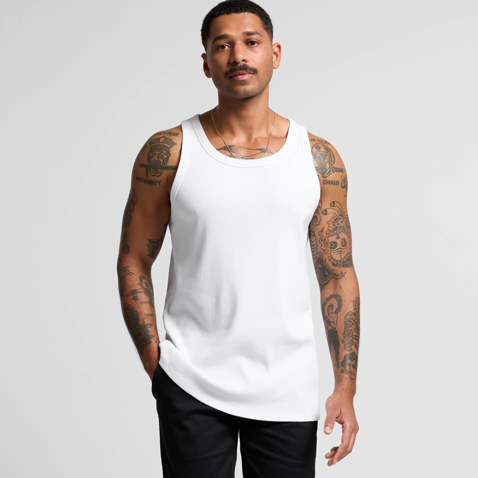 ASUREI Men Organic Rib Singlet