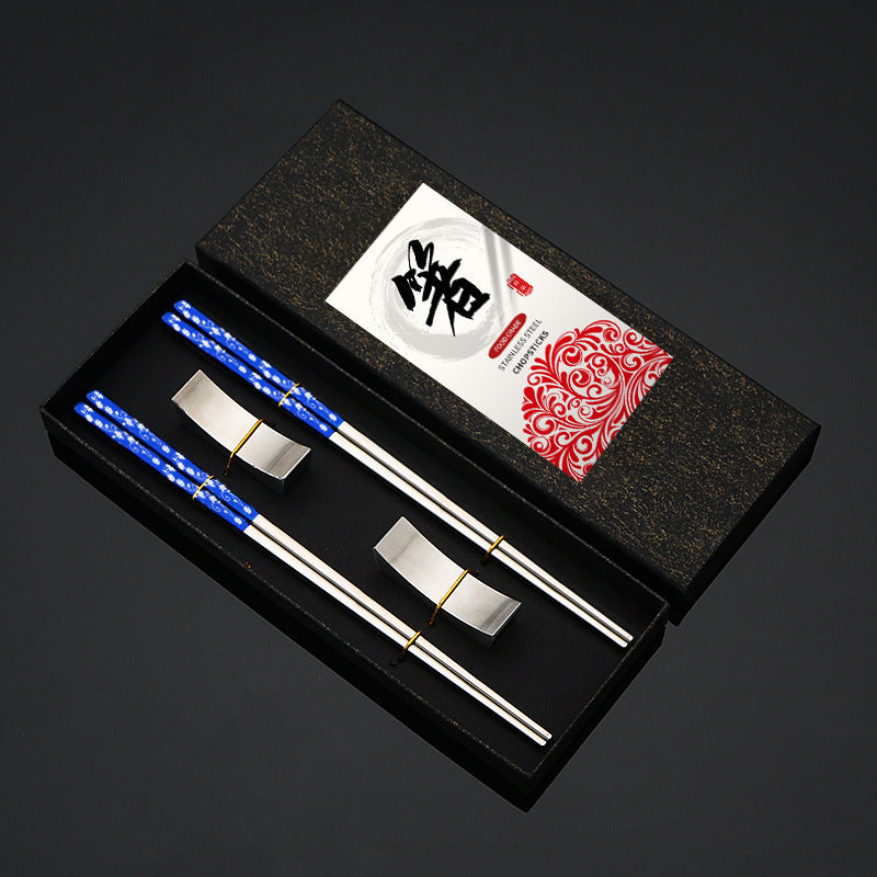 Stainless Steel Chopsticks 2-Pairs Gift Set | 2 Colours