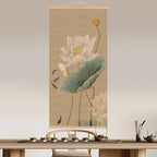 Lotus & Koi Bamboo Scroll Art | 3-Piece Set