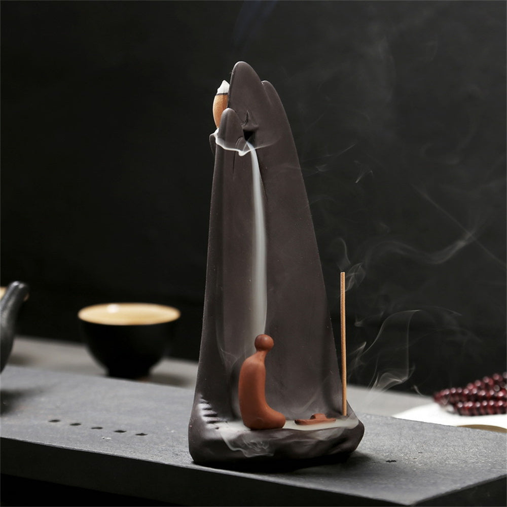 Mountain & Lake Backflow Incense Ceramic Burner