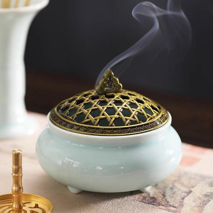 Celadon Brass Incense 15-Piece Kit
