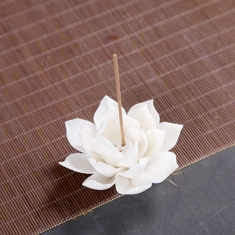 Porcelain White Lotus Incense Diffuser | 2 Sizes