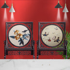 2-Sided Oriental Embroidery Art Display | 14 Unique Design Combinations