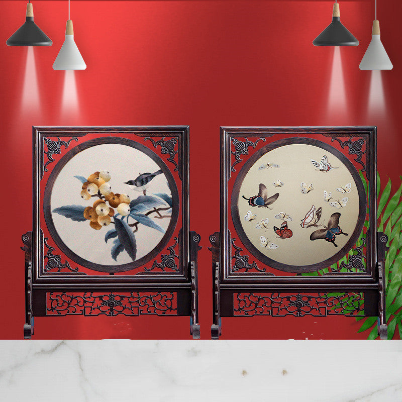 2-Sided Oriental Embroidery Art Display | 14 Unique Design Combinations