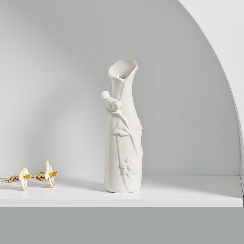 Bird and Flowers Series | Glazed Porcelain Vase (6 Designs)