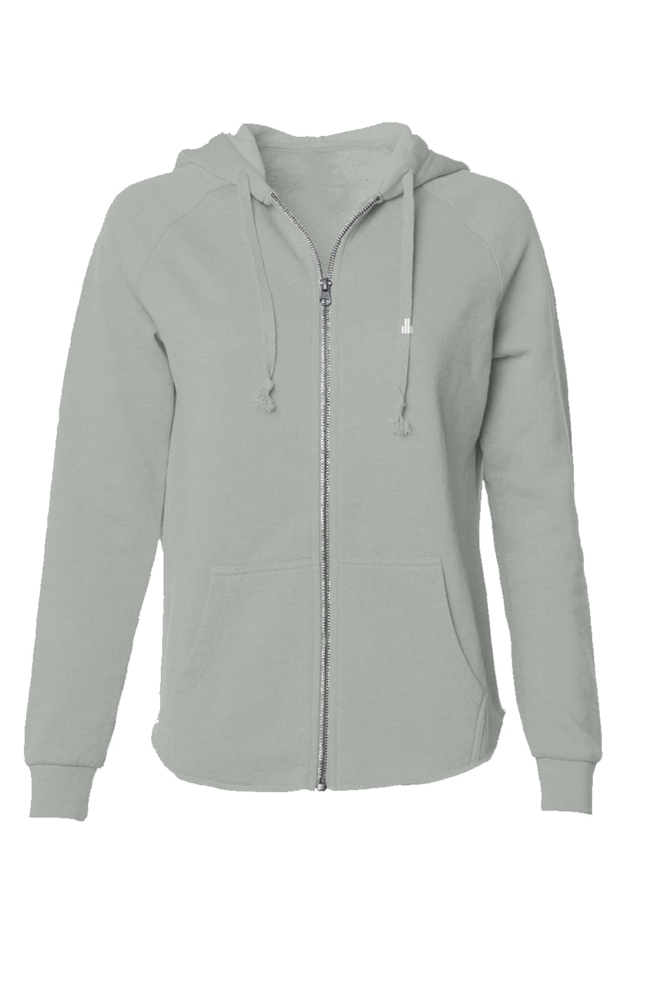 ASUREI Ladies Lightweight Wash Zip Hoodie