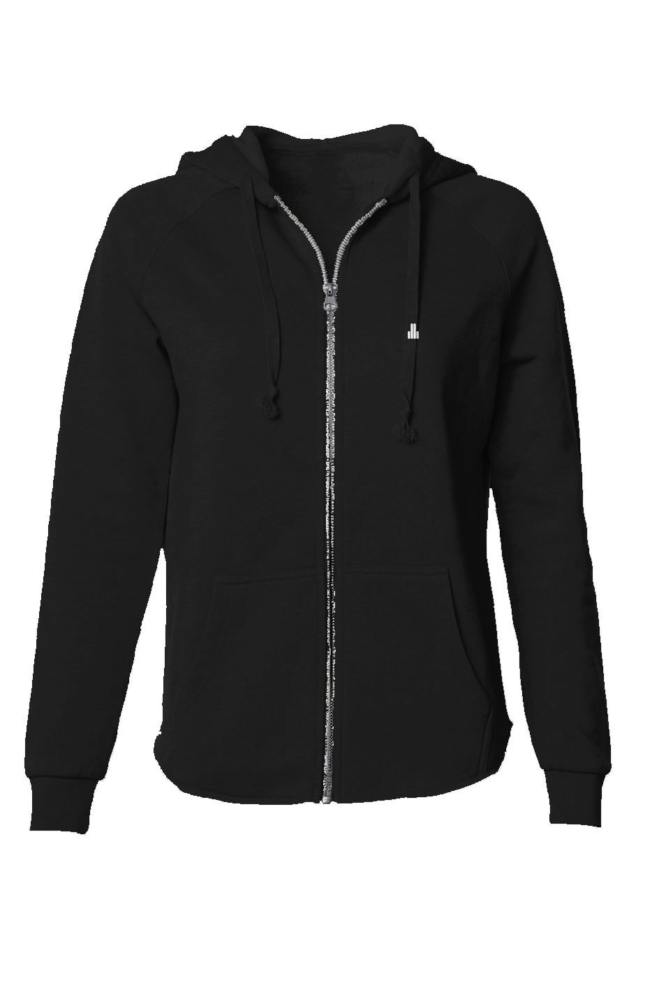 ASUREI Ladies Lightweight Wash Zip Hoodie