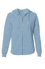 ASUREI Ladies Lightweight Wash Zip Hoodie