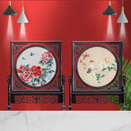2-Sided Oriental Embroidery Art Display | 14 Unique Design Combinations