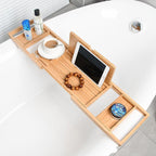 Extendable Wooden Bathtub Table — Luxe Bath Accessory