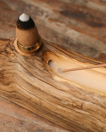 Man on Log Backflow Incense Diffuser