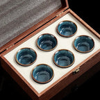 Colour Glazed Ceramic Tea Cup Gift Set