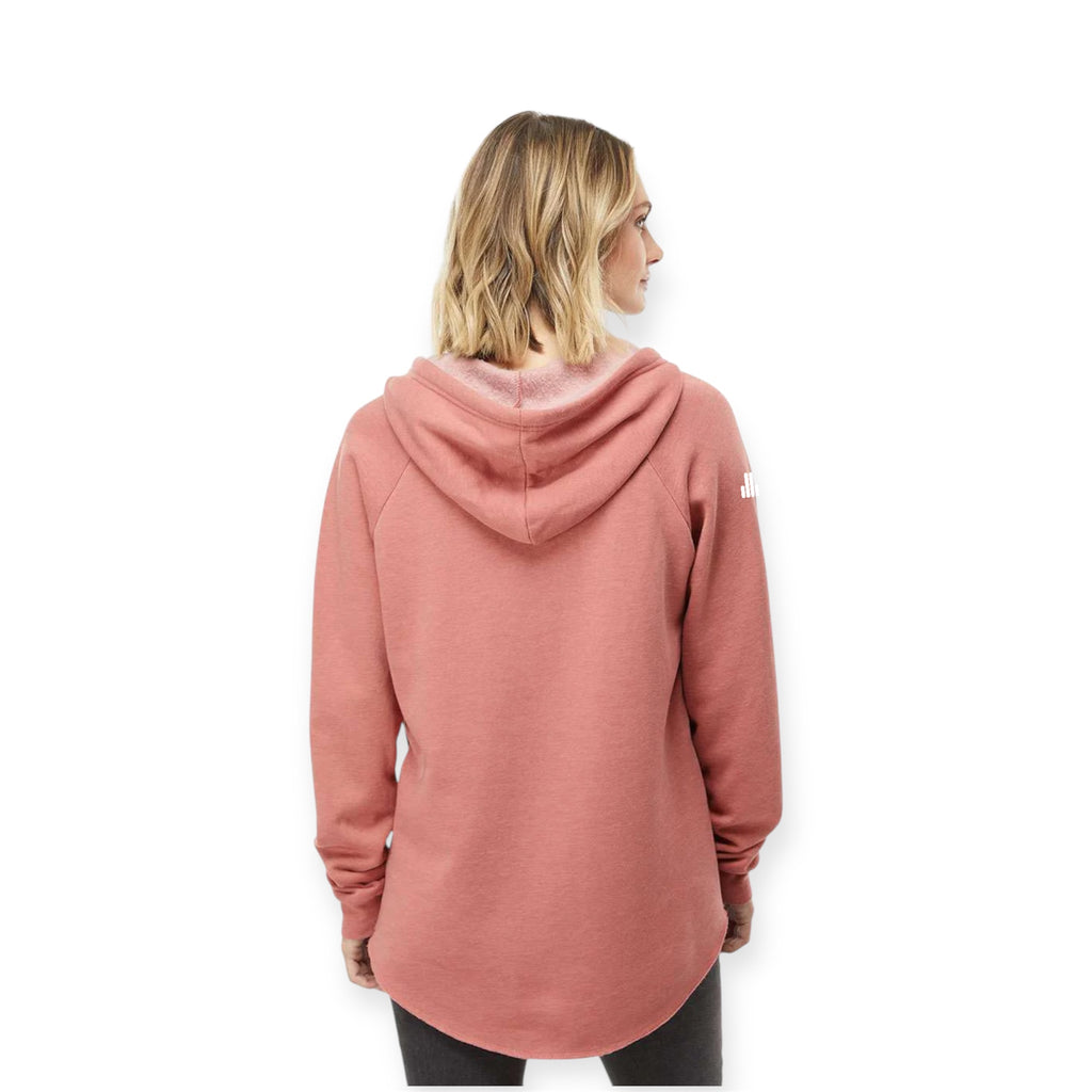 ASUREI Ladies Lightweight Wash Hooded Sweatshirt
