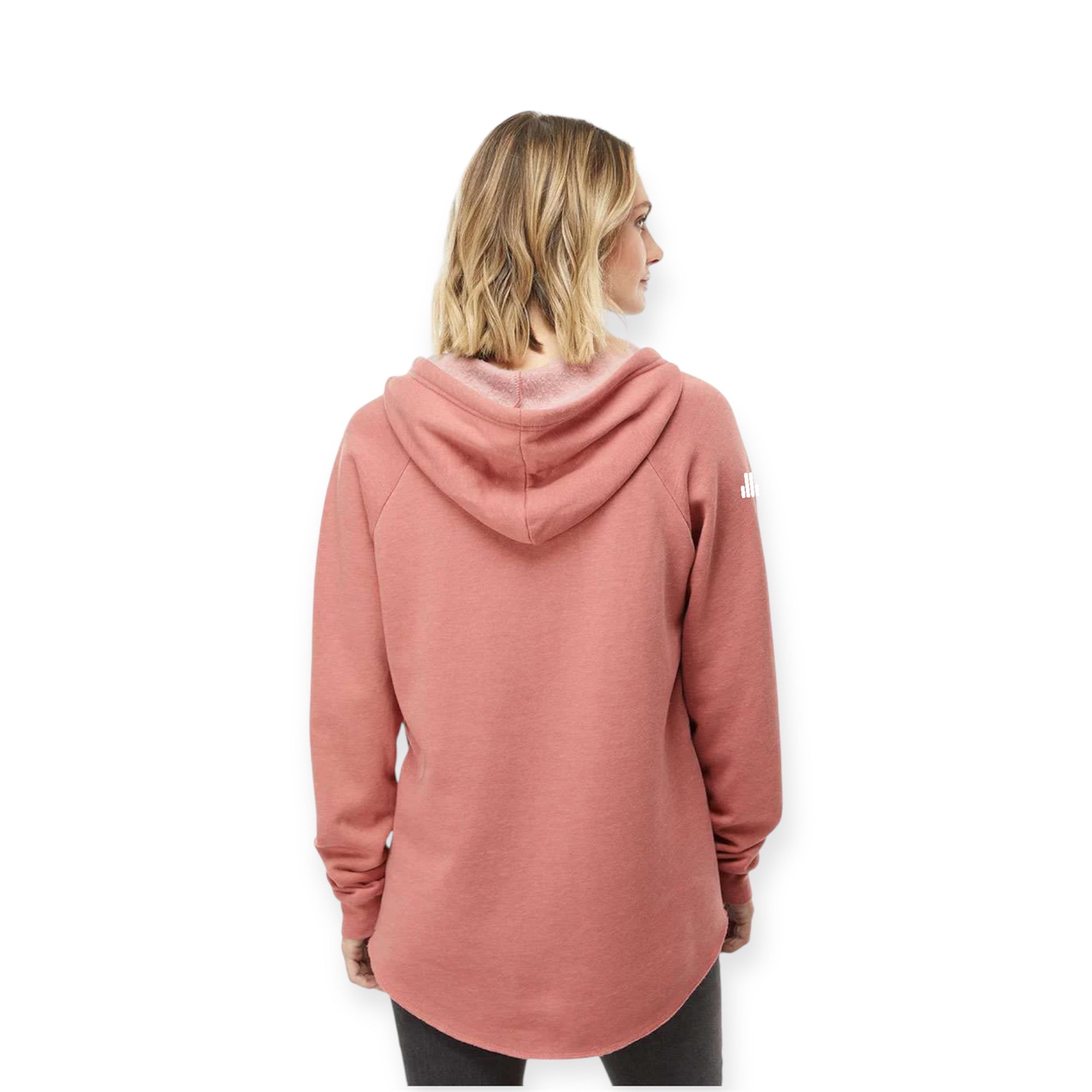 ASUREI Ladies Lightweight Wash Hooded Sweatshirt