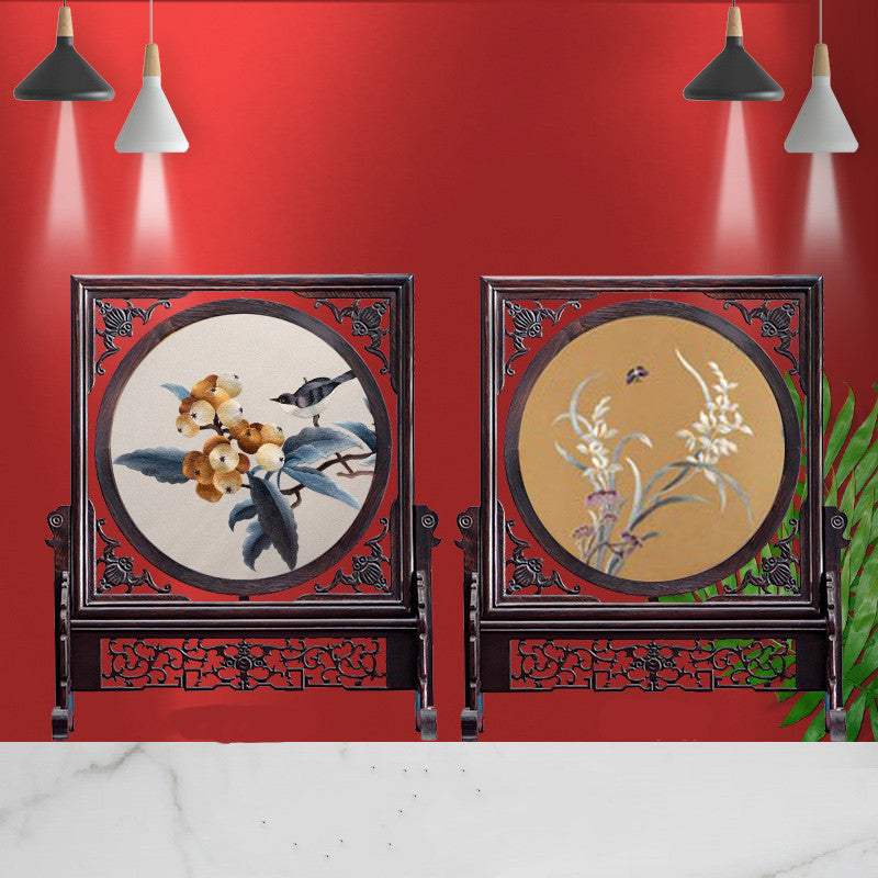 2-Sided Oriental Embroidery Art Display | 14 Unique Design Combinations