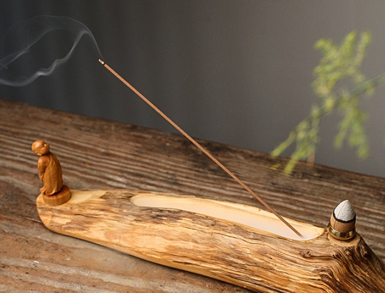 Man on Log Backflow Incense Diffuser