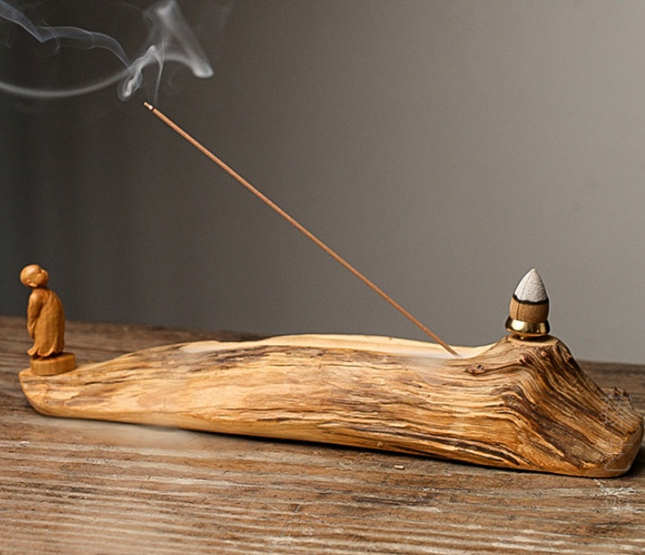 Man on Log Backflow Incense Diffuser
