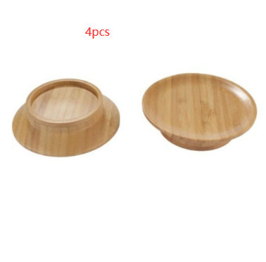 Dual-Use Bamboo Coaster and Wine Glass Lid