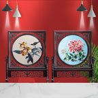 2-Sided Oriental Embroidery Art Display | 14 Unique Design Combinations