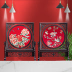 2-Sided Oriental Embroidery Art Display | 14 Unique Design Combinations